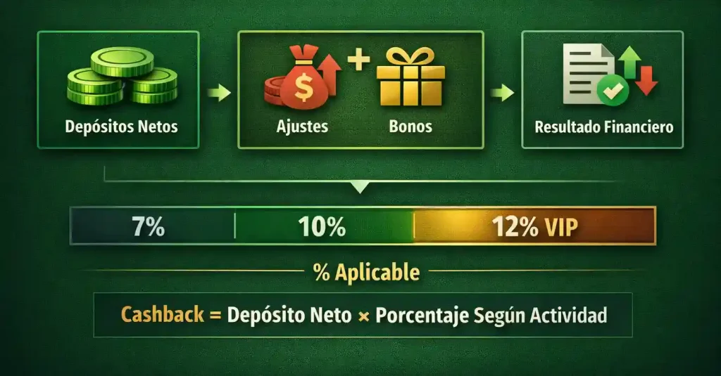 Cálculo del cashback en Brazino777